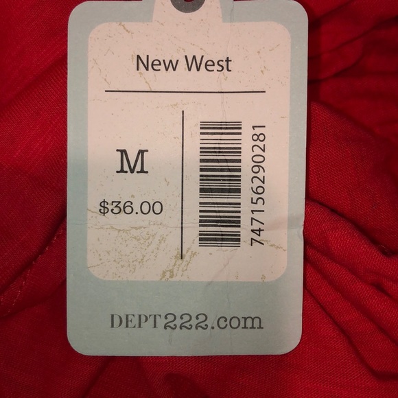 Dept. 222 Orange Top. NWT.  M - Picture 8 of 8